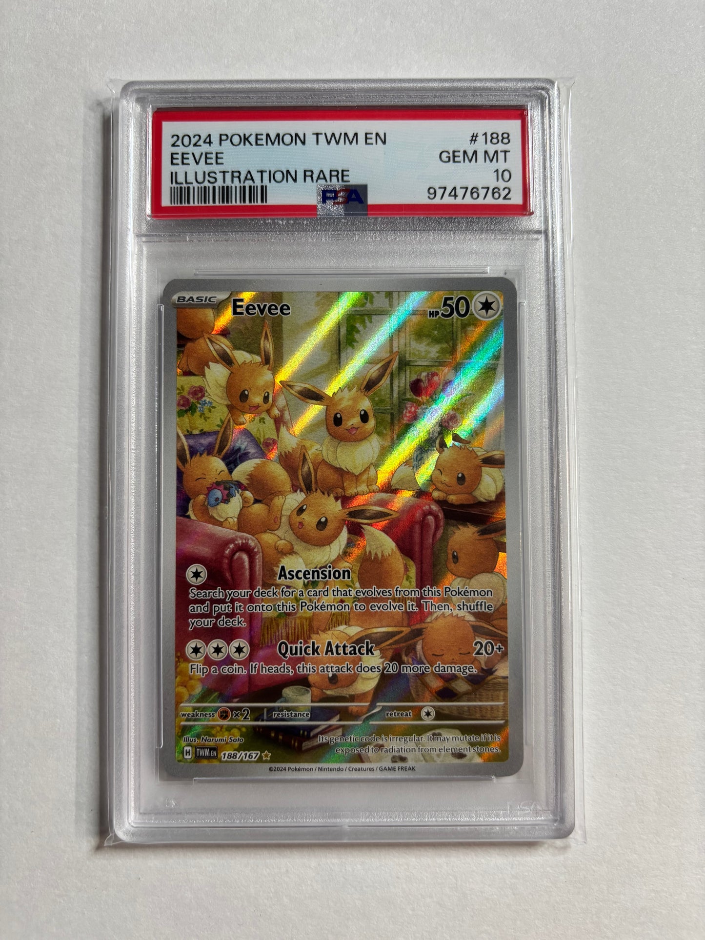 Pokemon Eevee 188/167 PSA 10