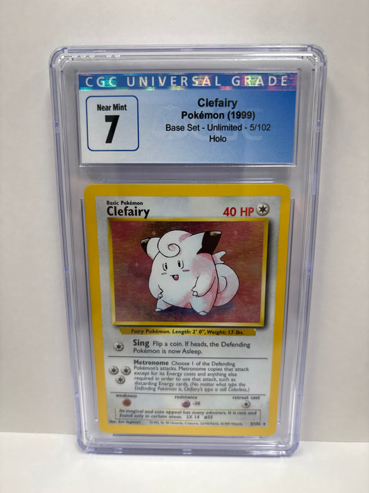 Pokemon Clefairy 5/102 (1999) CGC 7