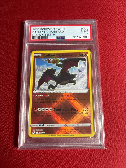 Pokemon Radiant Charizard 020/159 PSA 9