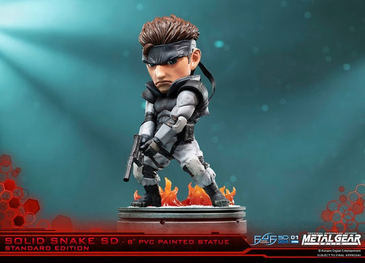 Metal Gear Solid 8" Solid Snake SD Statue (Box Damage)