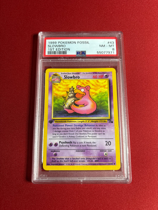 Pokemon Slowbro 43/62 1st Edition (1999) PSA 8