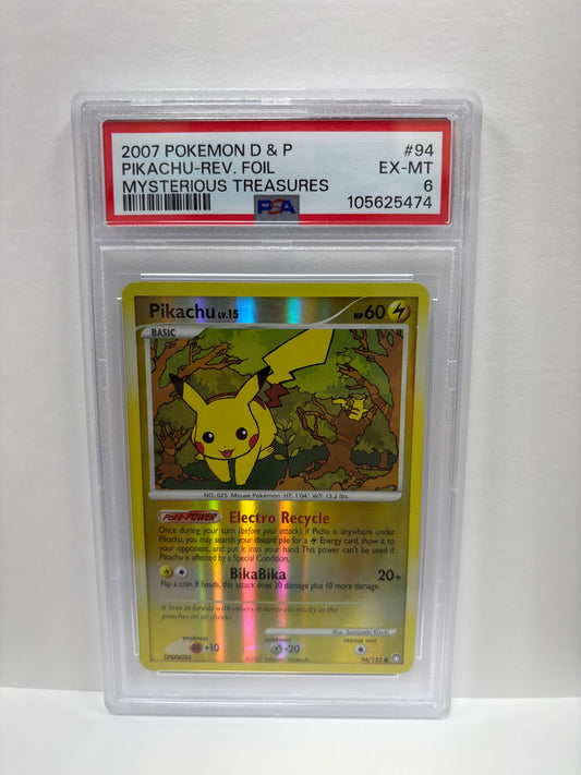 Pokemon Pikachu 94/123 Reverse FOIL PSA 6