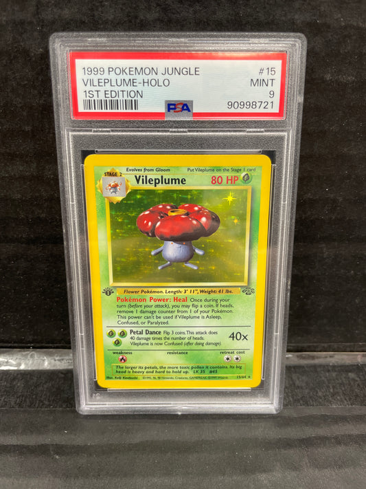 Pokemon Vileplume 15/65 1st Edition PSA 9 Jungle