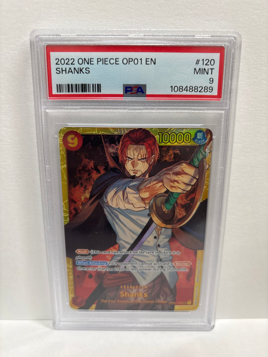 One Piece TCG Shanks OP01-120 PSA 9