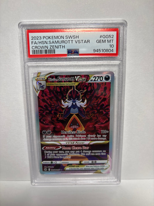 Pokemon Hisuian Samurott VSTAR GG52/GG70 PSA 10