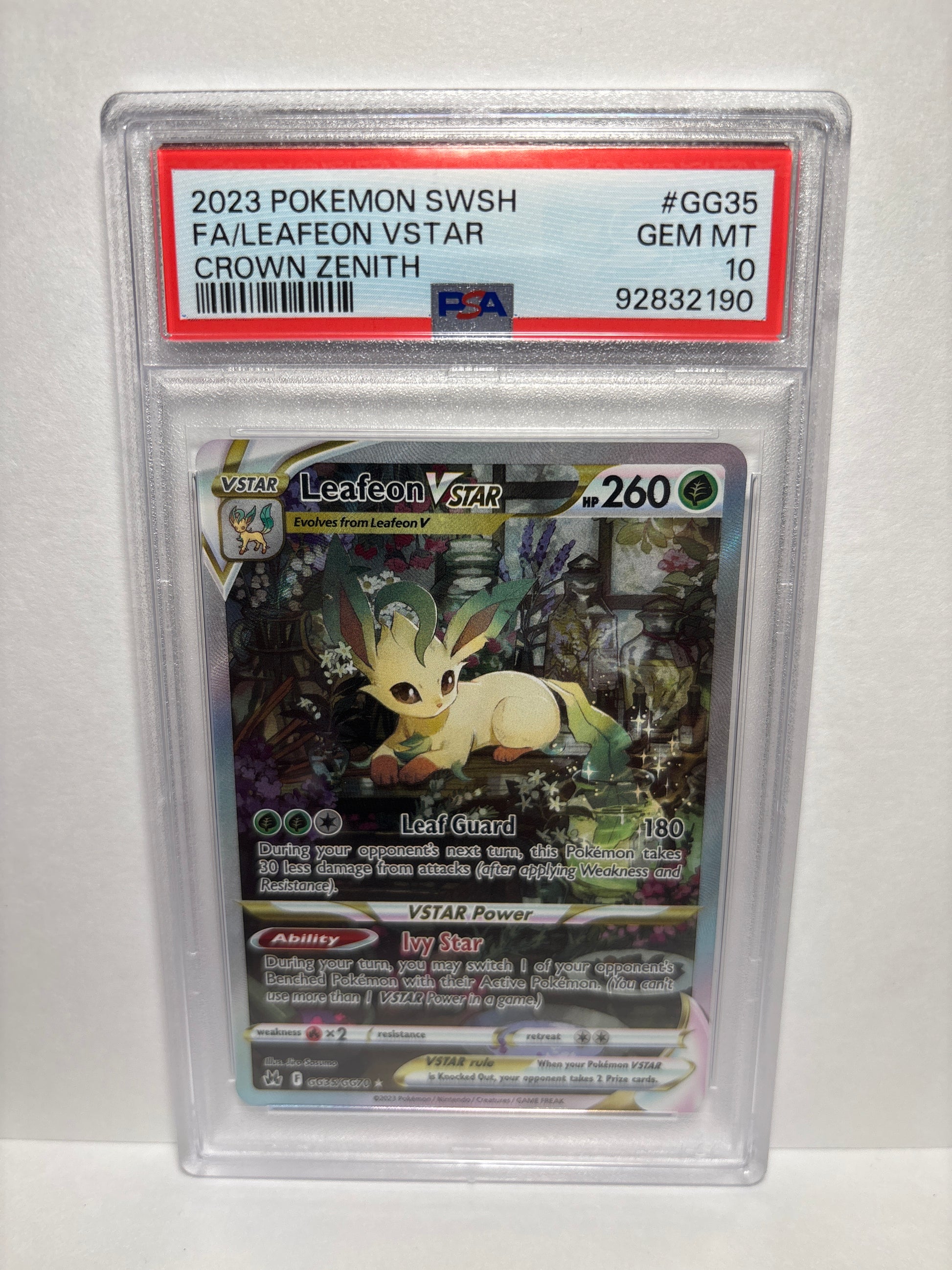 Pokemon Leafeon VSTAR GG35/GG70 PSA 10 Zapp! Comics Pokemon Leafeon VSTAR GG35/GG70 PSA 10 Zapp! Comics