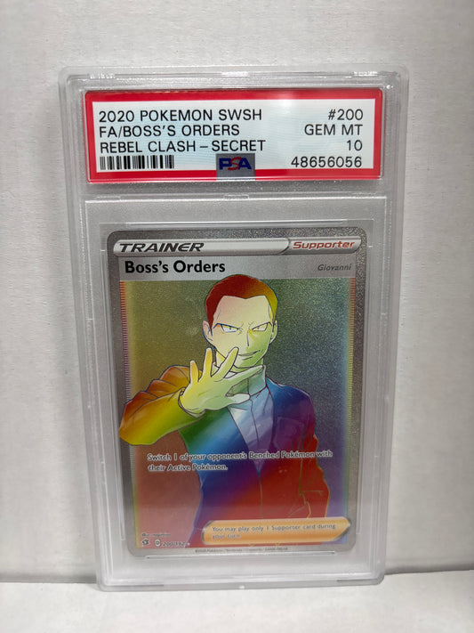 Pokemon Boss’s Orders 200/192 PSA 10