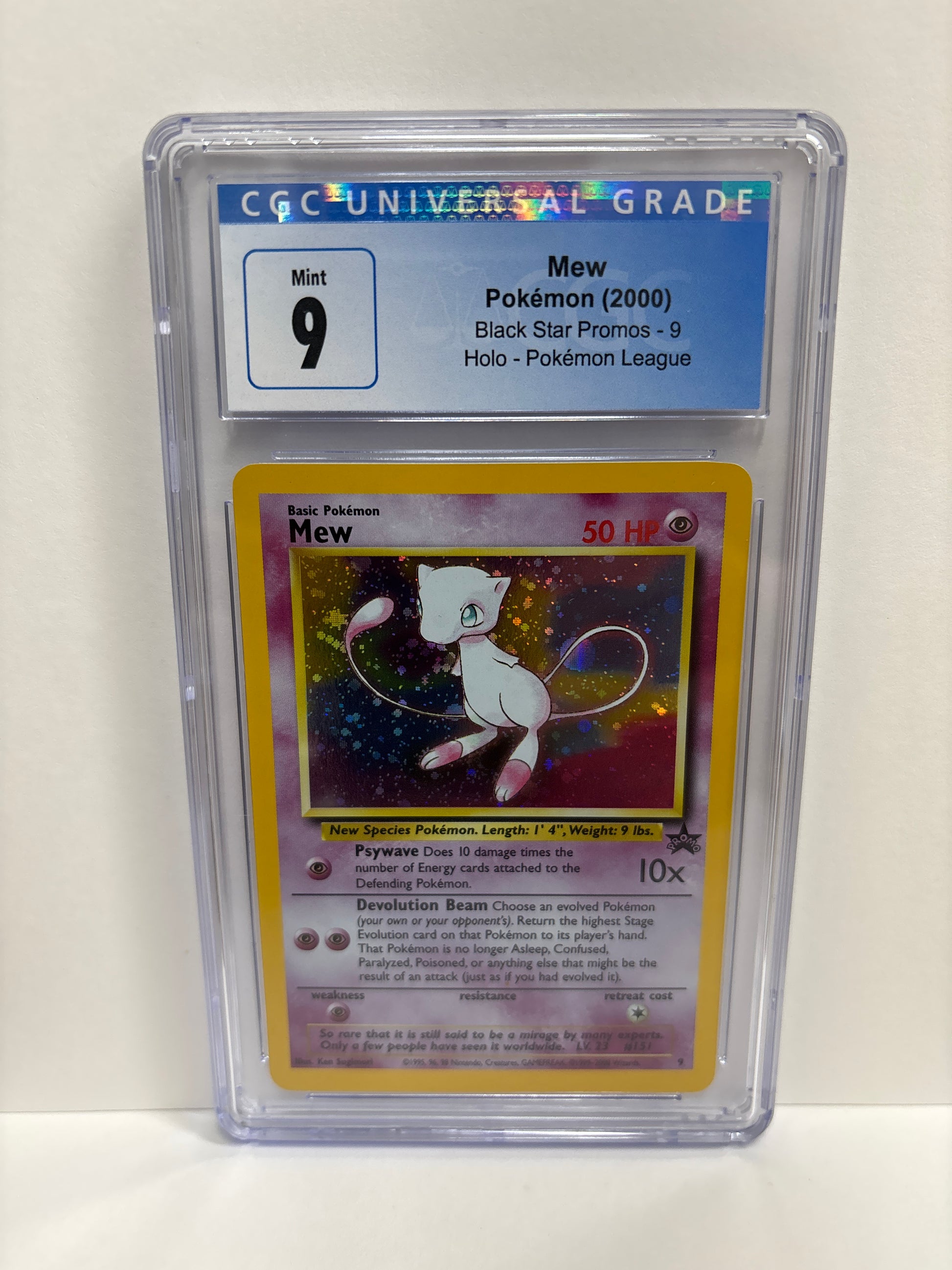 Pokemon Mew 9 Promo (2000) HOLO CGC 9 Zapp! Comics Pokemon Mew 9 Promo (2000) HOLO CGC 9 Zapp! Comics
