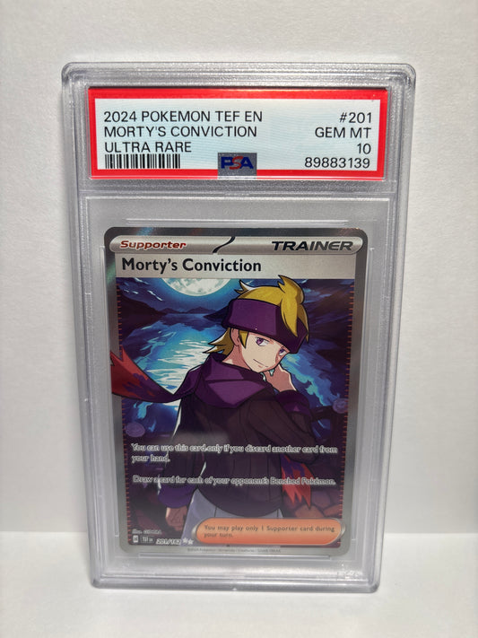 Pokemon Morty’s Conviction 201/162 PSA 10