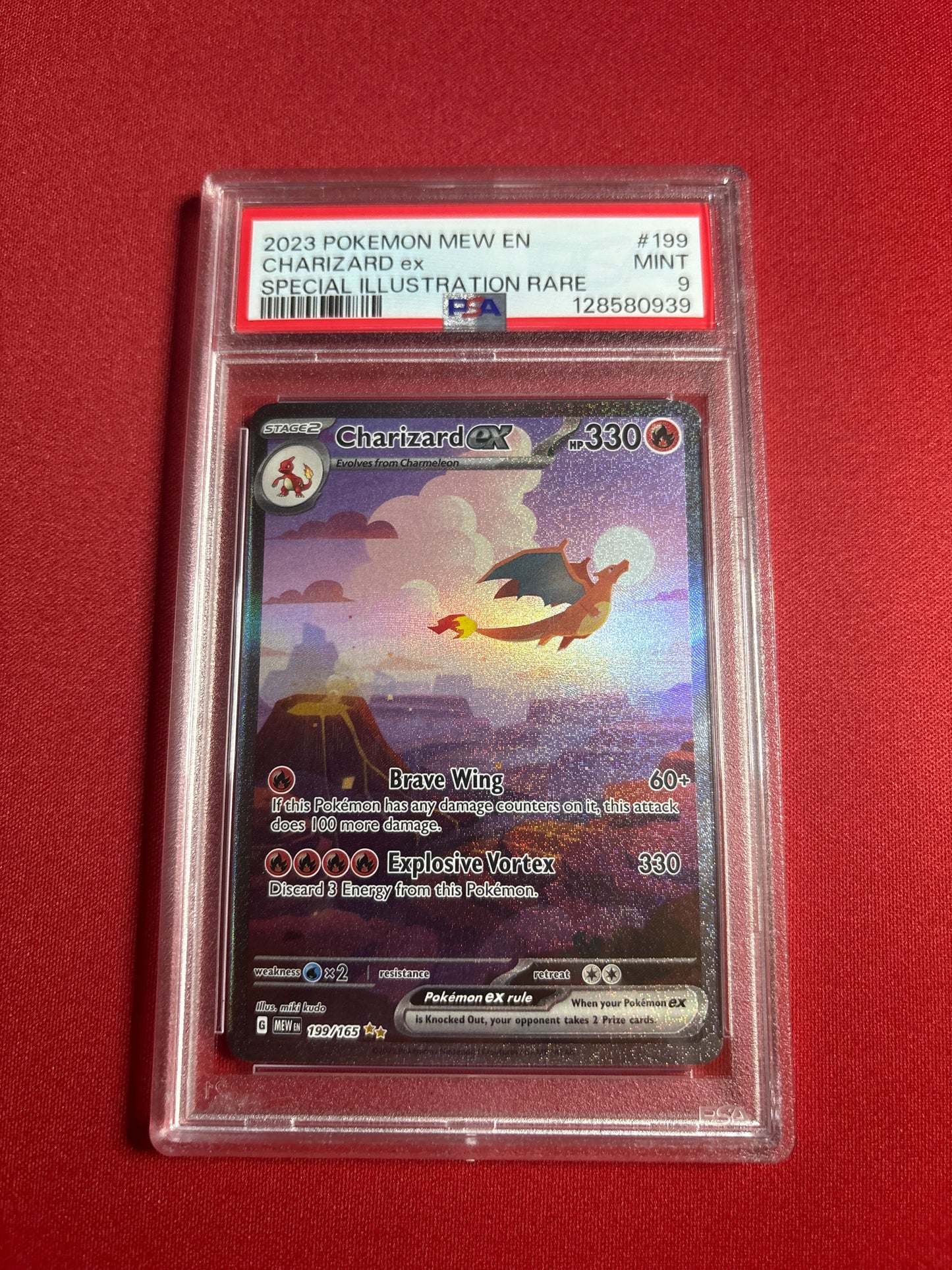 Pokemon Charizard ex 199/165 PSA 9