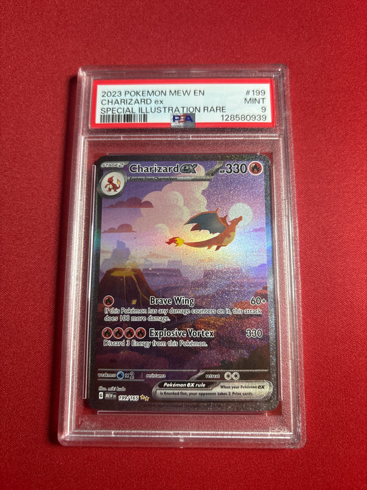 Pokemon Charizard ex 199/165 PSA 9