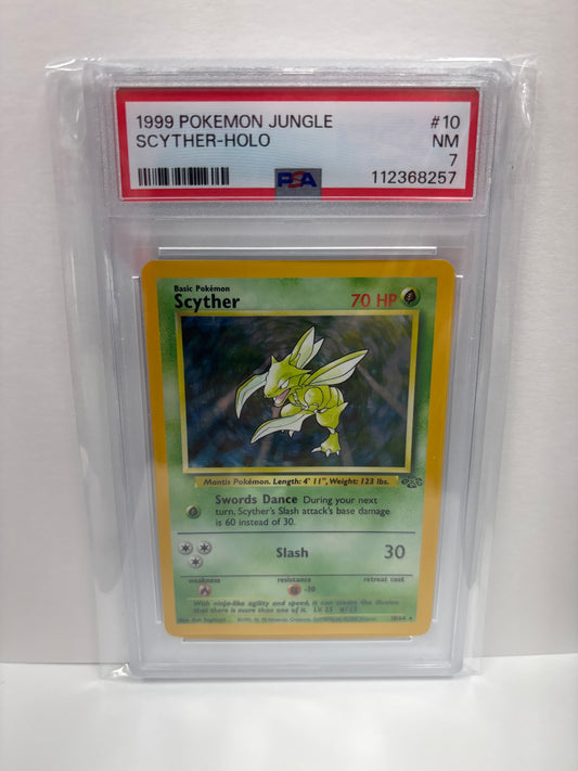 Pokemon Scyther 10/64 (1999) PSA 7
