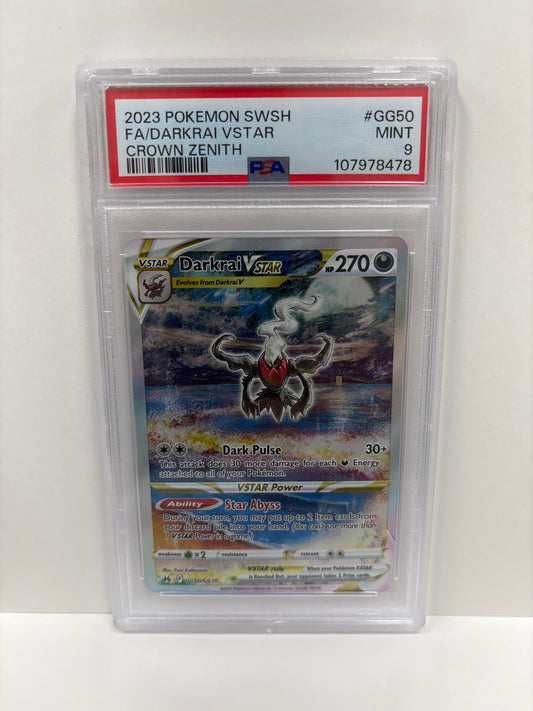 Pokemon Darkrai VSTAR GG50/GG70 PSA 9