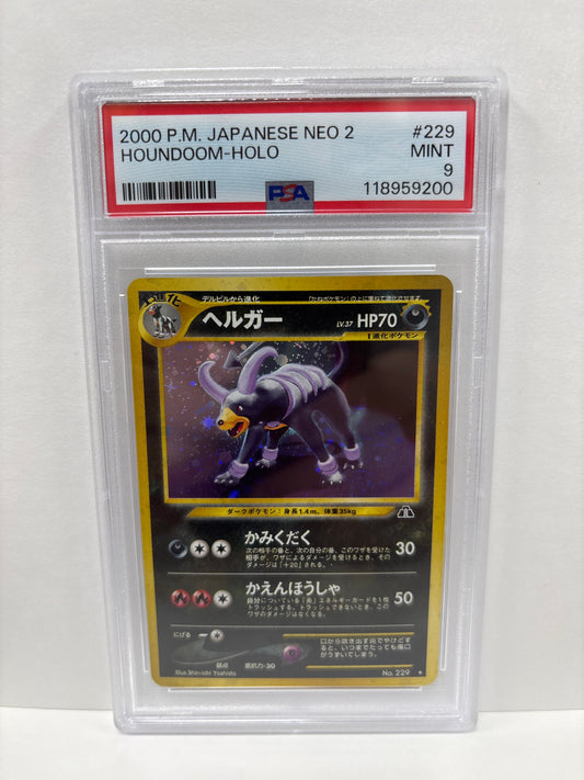 Pokemon Japanese Houndoom #229 (2000) PSA 9