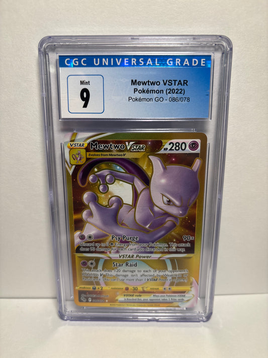 Pokemon Mewtwo VSTAR 086/078 CGC 9 (Scratches and Crack on Slab)
