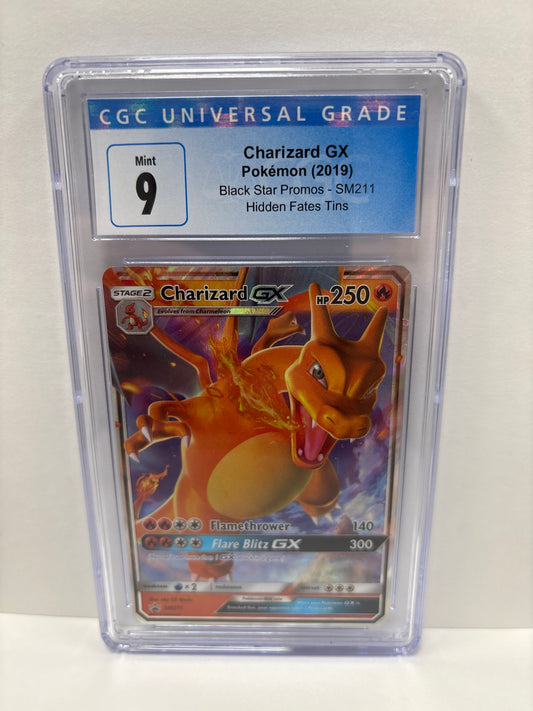 Pokemon Charizard GX SM211 CGC 9