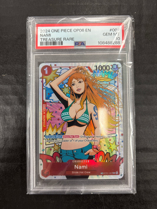 One Piece Card Game Nami ST01-007 Treasure Rare PSA 10