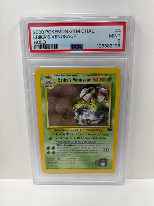 Pokemon Erika’s Venusaur 4/132 (2000) PSA 9