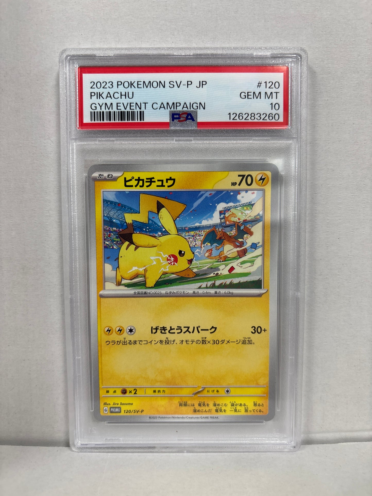 Pokemon Japanese Pikachu 120/SV-P PSA 10