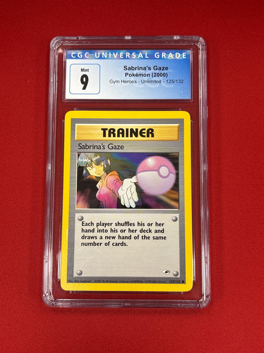 Pokemon Sabrina’s Gaze 125/132 Unlimited CGC 9