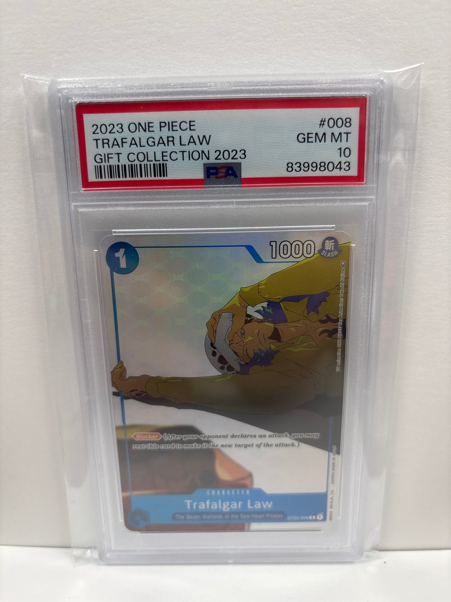 One Piece Card Game Trafalgar Law ST03-008 PSA 10