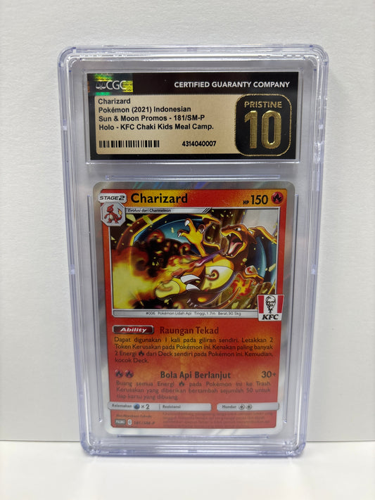 Pokemon Indonesian Charizard 181/SM-P KFC PROMO CGC Pristine 10