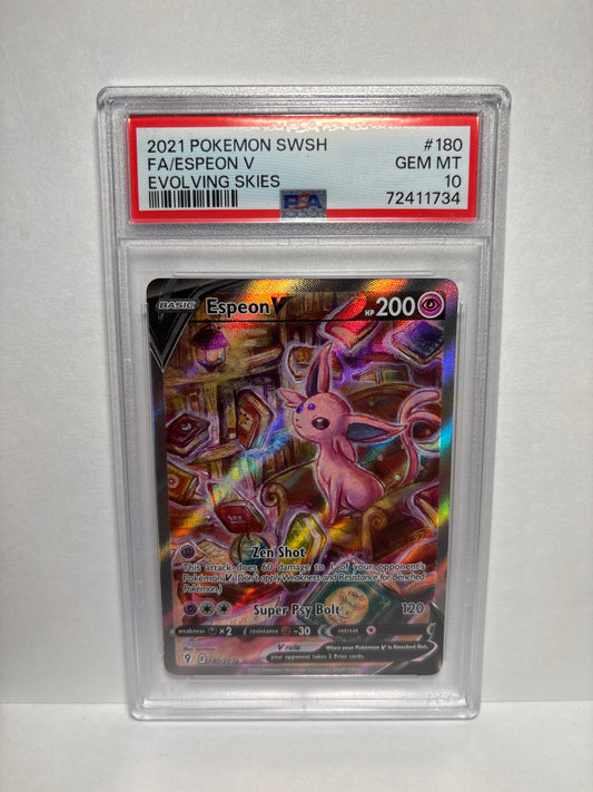 Pokemon Espeon V 180/203 PSA 10