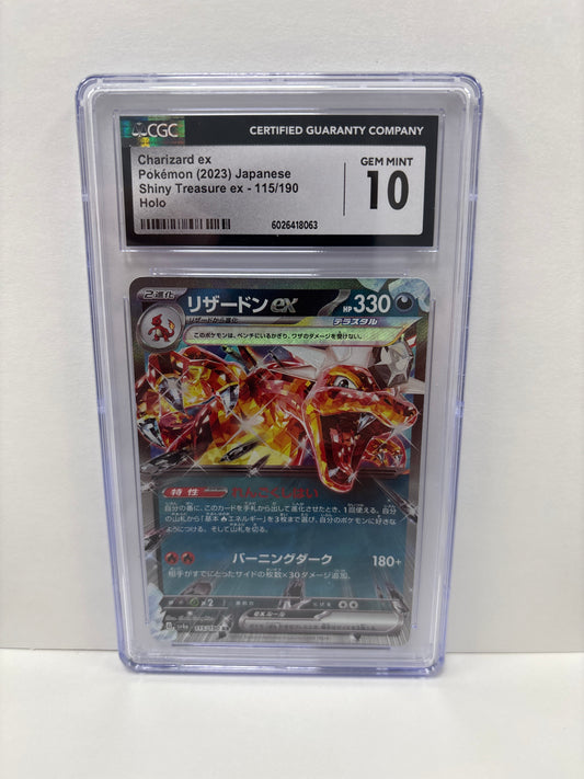 Pokemon Japanese Charizard ex 115/190 CGC 10