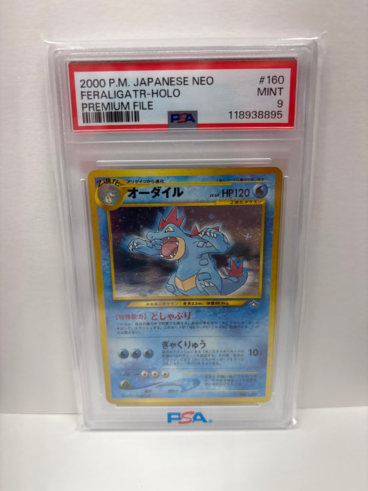 Pokemon Japanese Feraligatr #160 (2000) PSA 9
