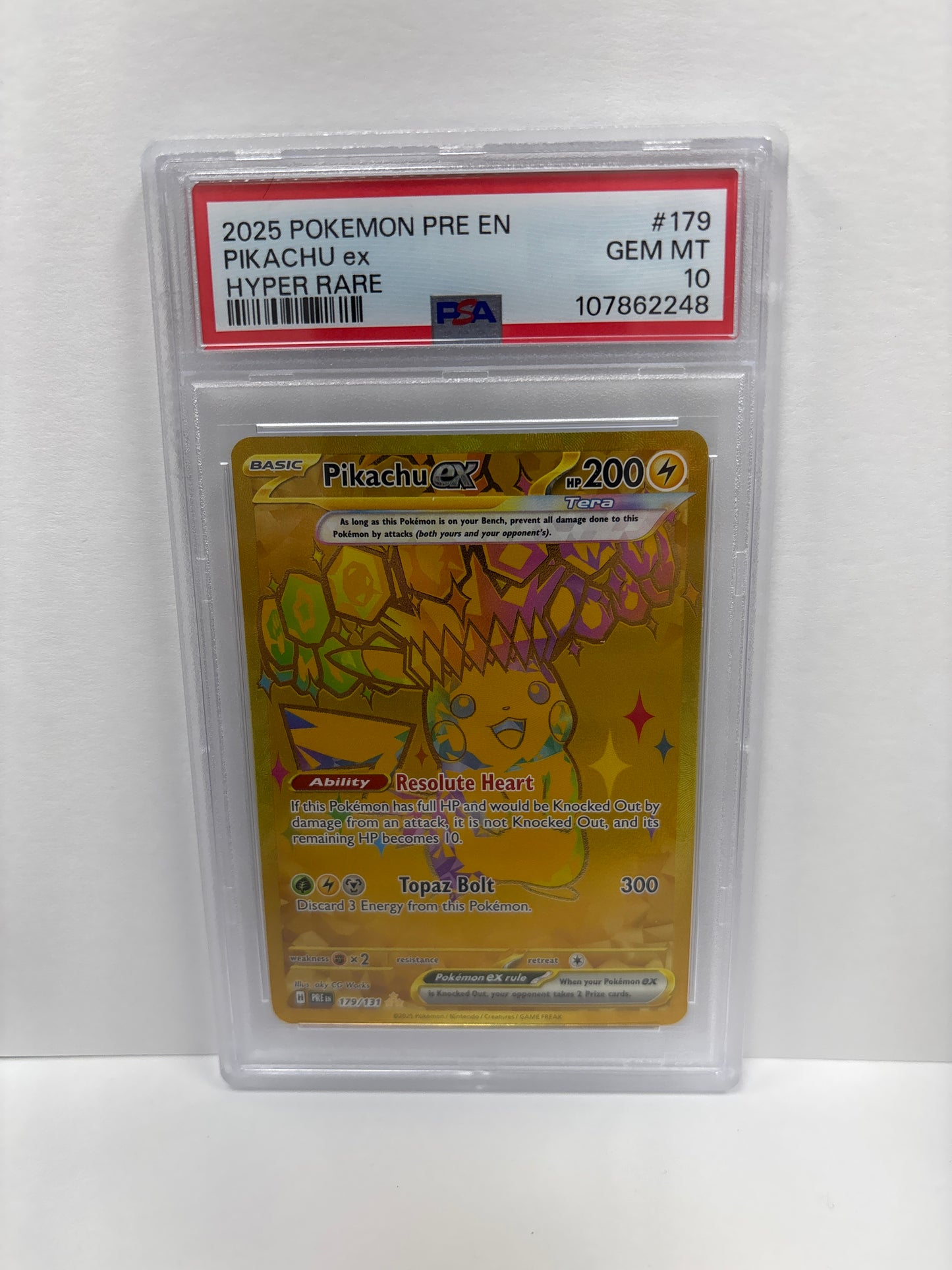 Pokemon Pikachu ex 179/131 PSA 10