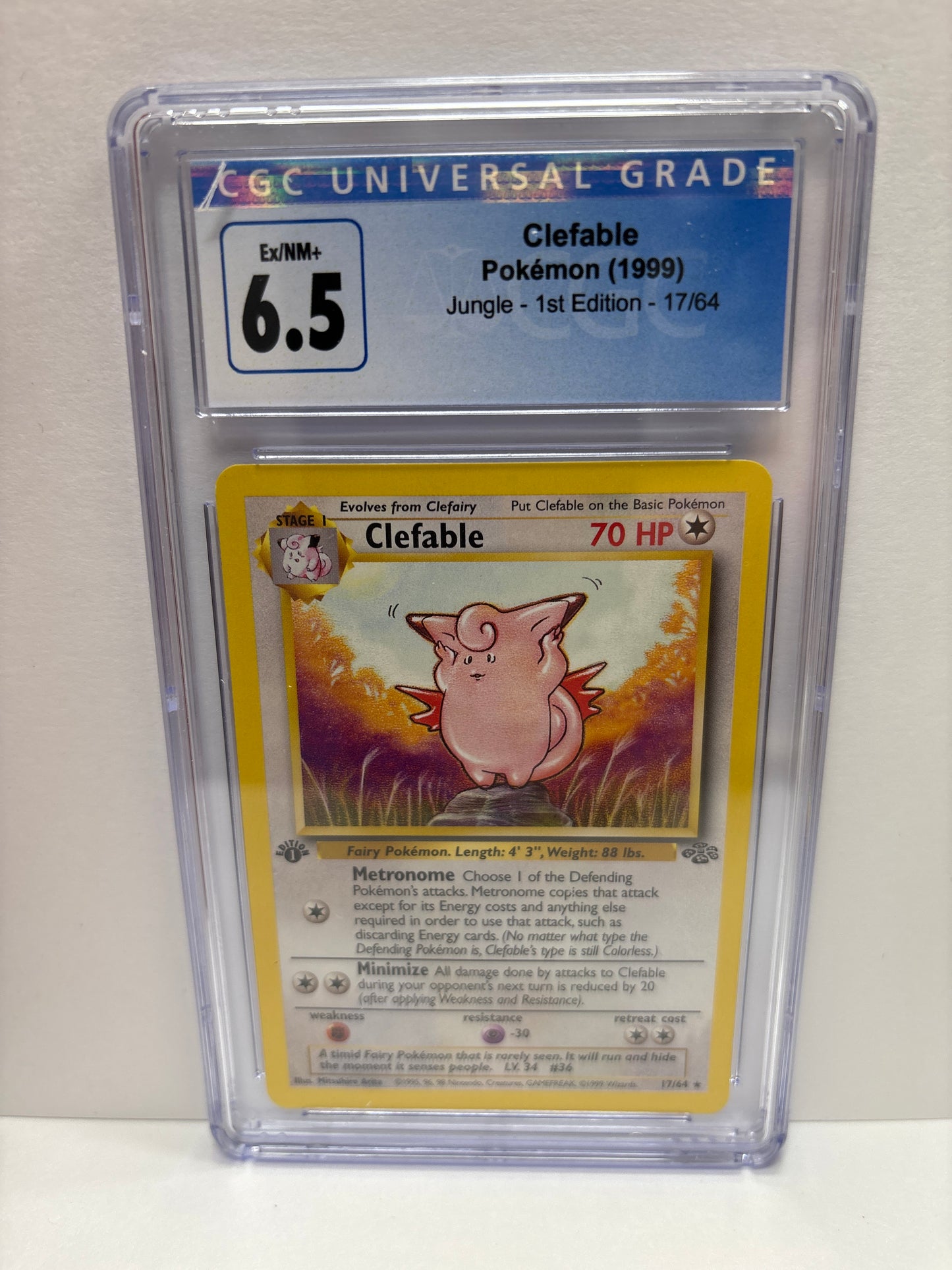 Pokemon Clefable 17/64 1st Edition (1999) CGC 6.5