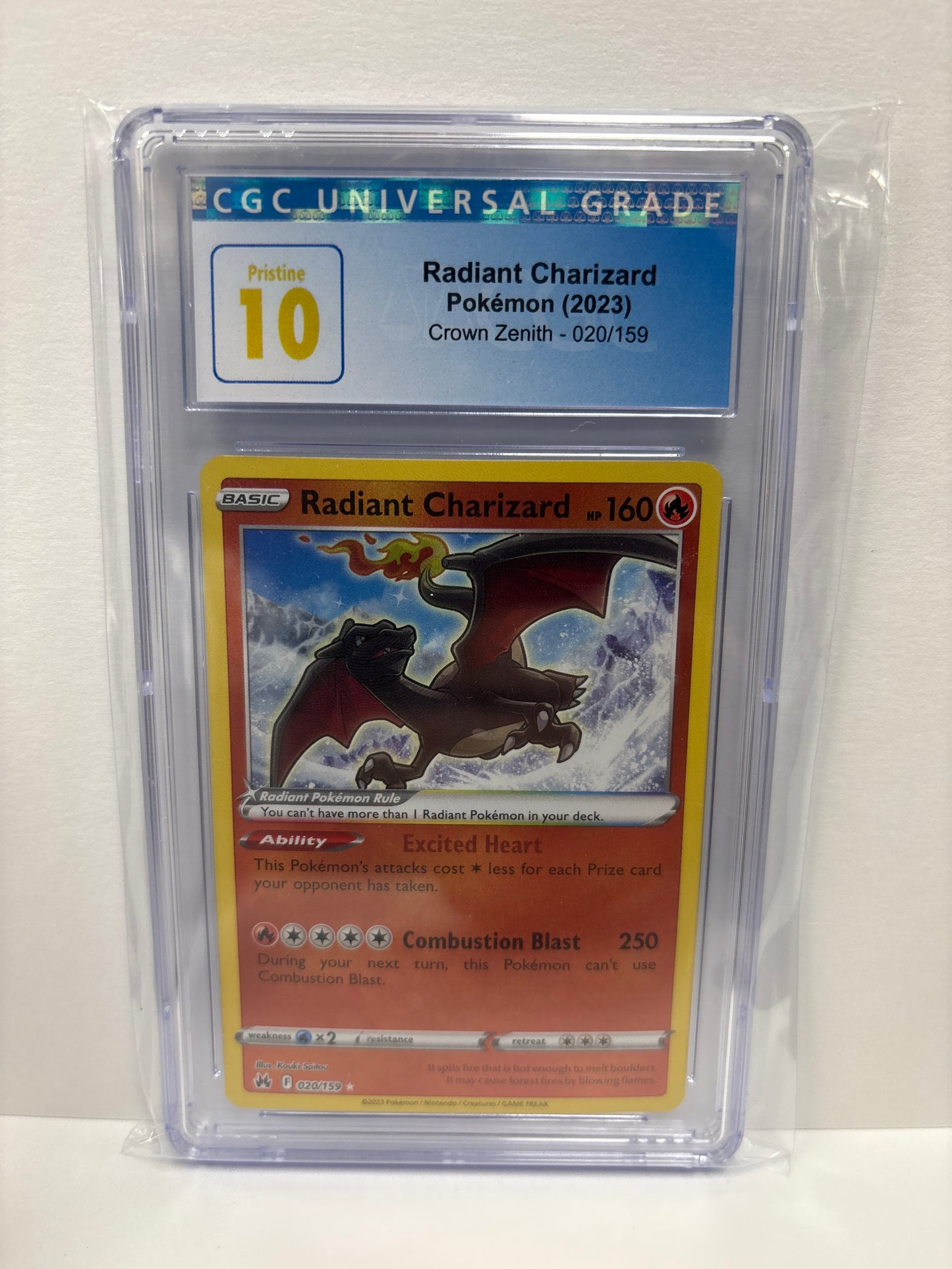 Pokemon Radiant Charizard 020/159 CGC Pristine 10 (Old Label)