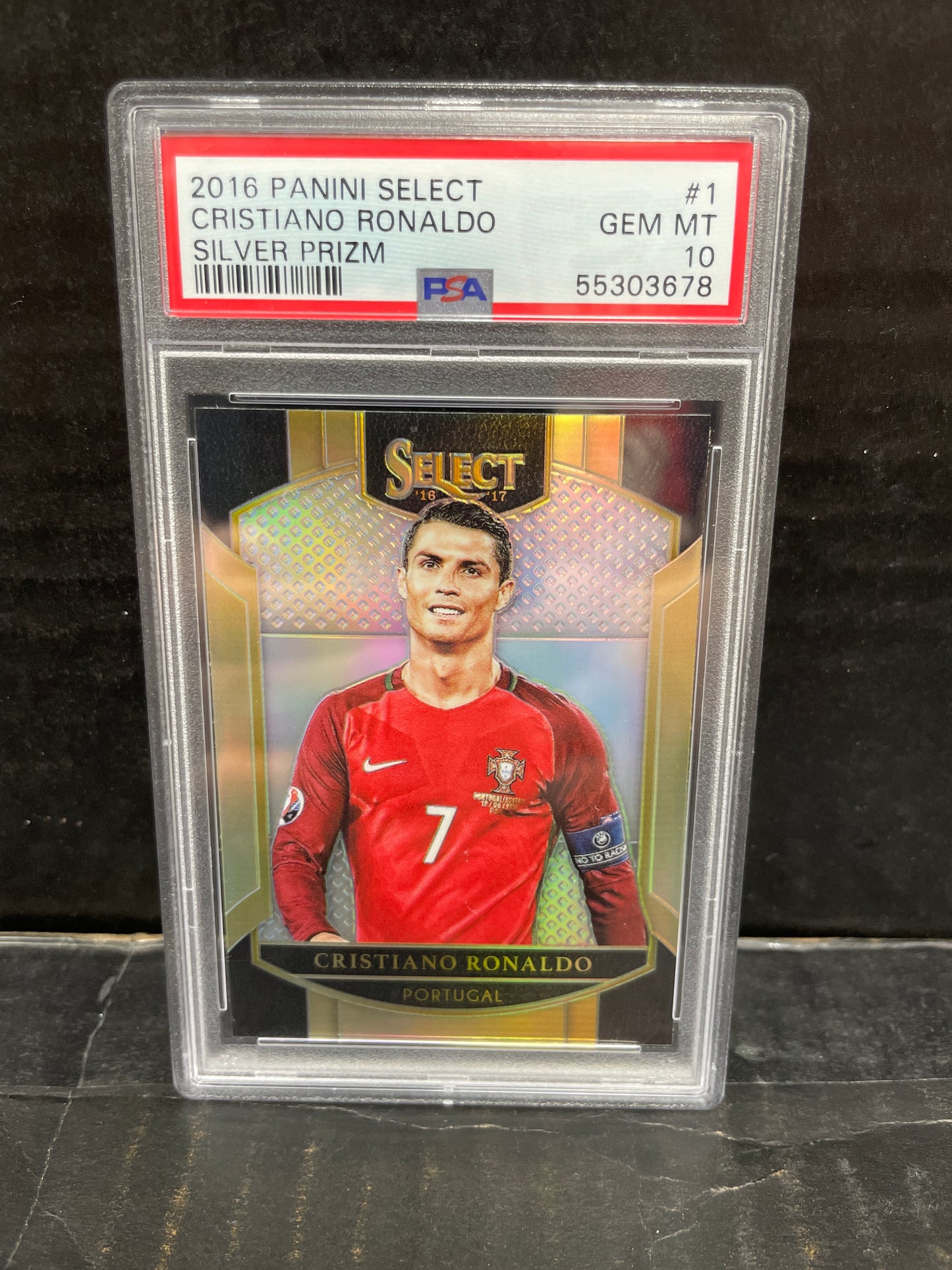 2016 Panini Select Cristiano Ronaldo Silver Prizm #1 PSA 10