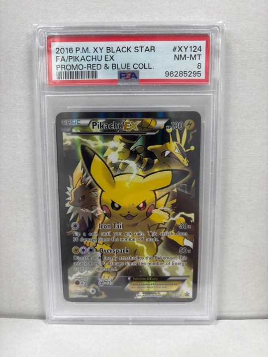 Pokemon Pikachu ex XY124 PSA 8