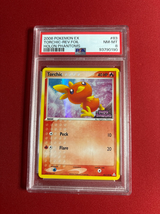 Pokemon Torchic 83/110 Reverse FOIL PSA 8