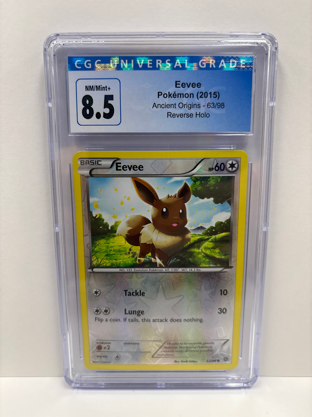 graded eevee pokemon card [63] (Ancient Origins) Reverse Holofoil Series_Vivid Line Size:Umbreon SWSH V Common Retreat cost Structure Deck - Zombie
