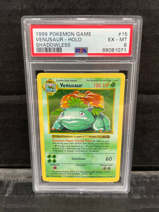 Pokemon Venusaur 15/102 Shadowless PSA 6