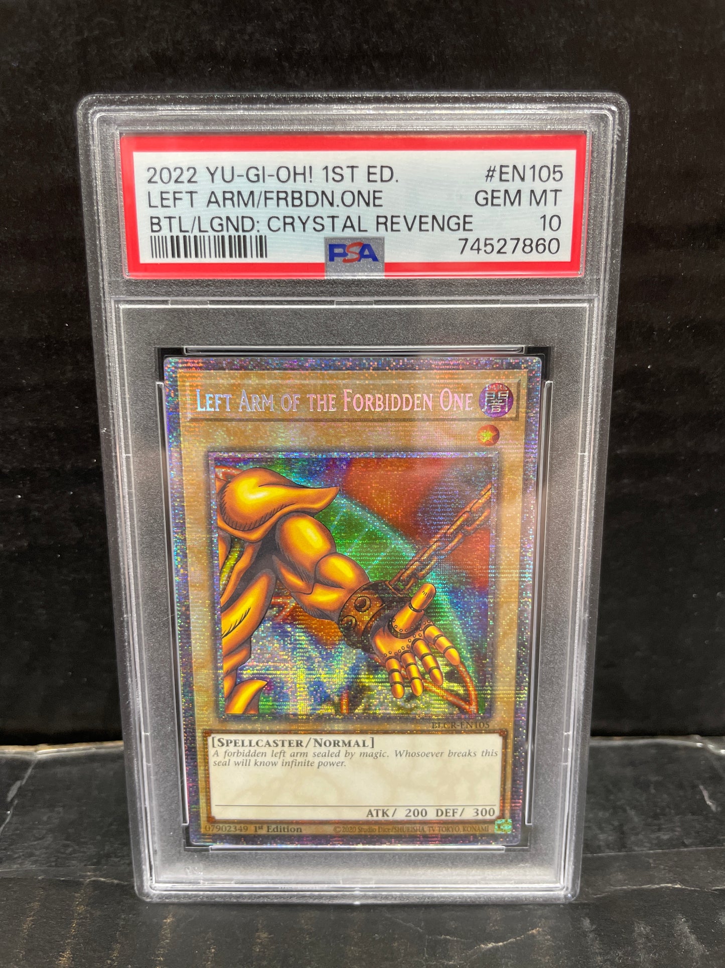 Yugioh Left Arm of the Forbidden One Exodia BLCR-EN105 First Edition PSA 10