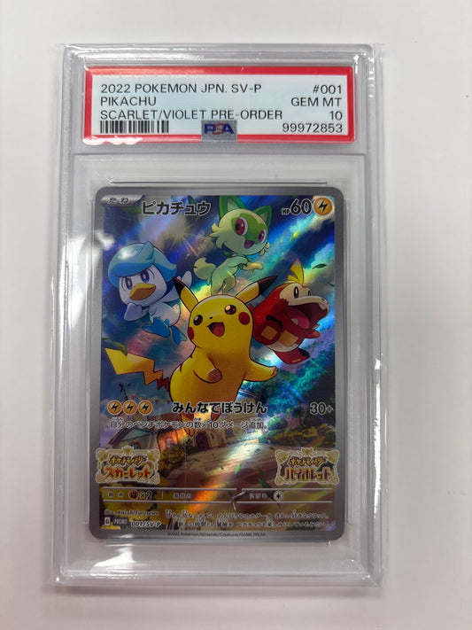 Pokemon Japanese Pikachu 001/SV-P PSA 10