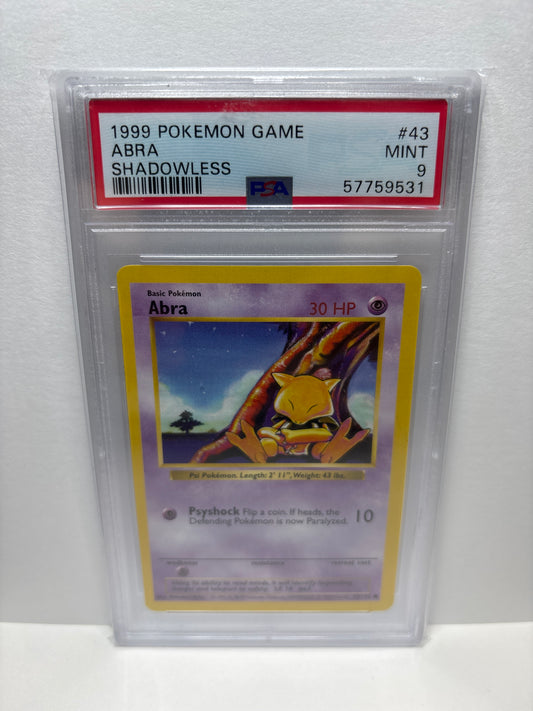 Pokemon Abra 43/102 Shadowless PSA 9