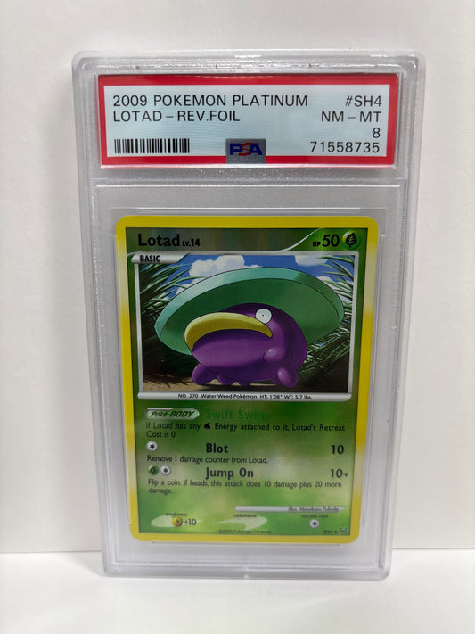 Pokemon Lotad SH4 Reverse Foil (2009) PSA 8
