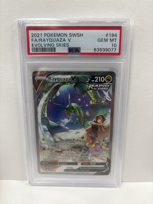 Pokemon Rayquaza V 194/203 PSA 10