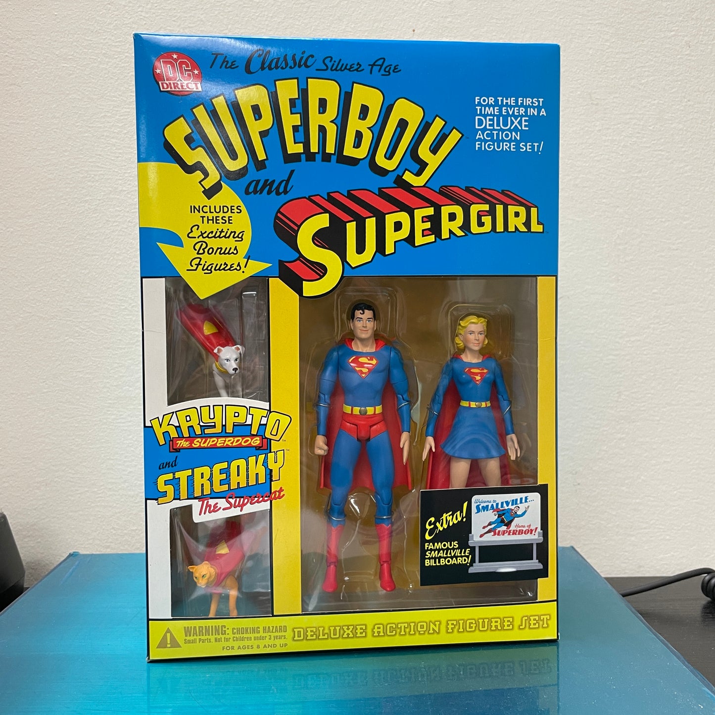 DC Direct The Classic Silver Age Superboy and Supergirl Deluxe Action Figure Set