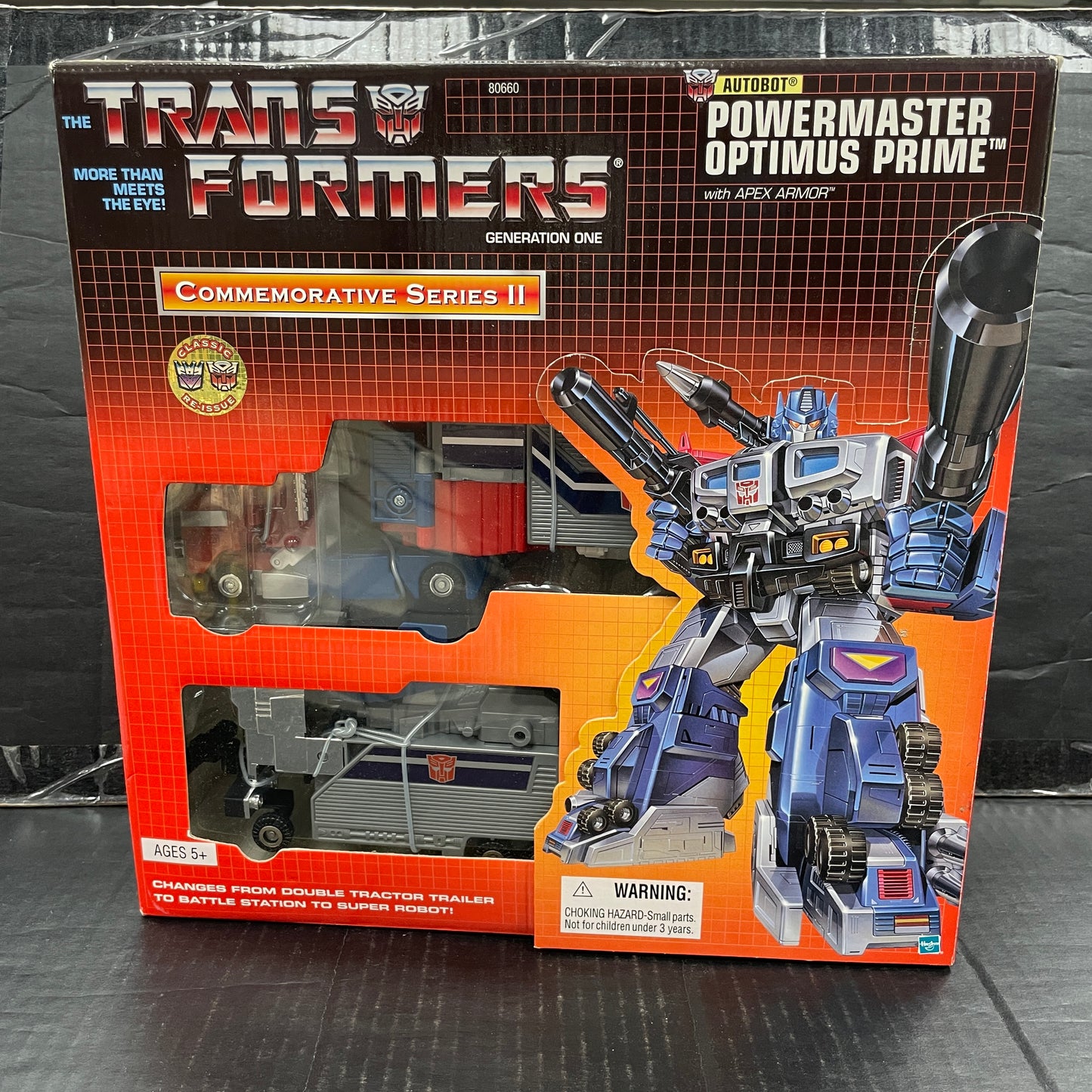 Transformers Generation One Commemorative Series II Powermaster Optimus Prime with Apex Armor 2002