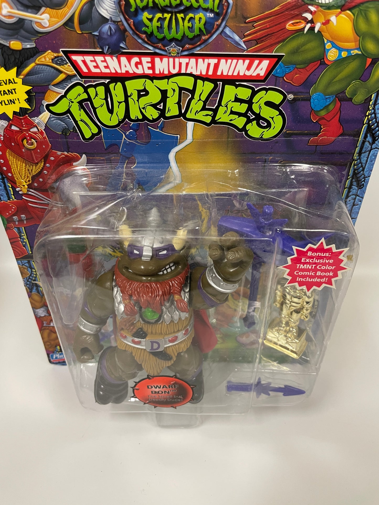 Teenage Mutant Ninja Turtles Warlords of the Forgotten Sewer Dwarf Don Playmates 1994 Vintage