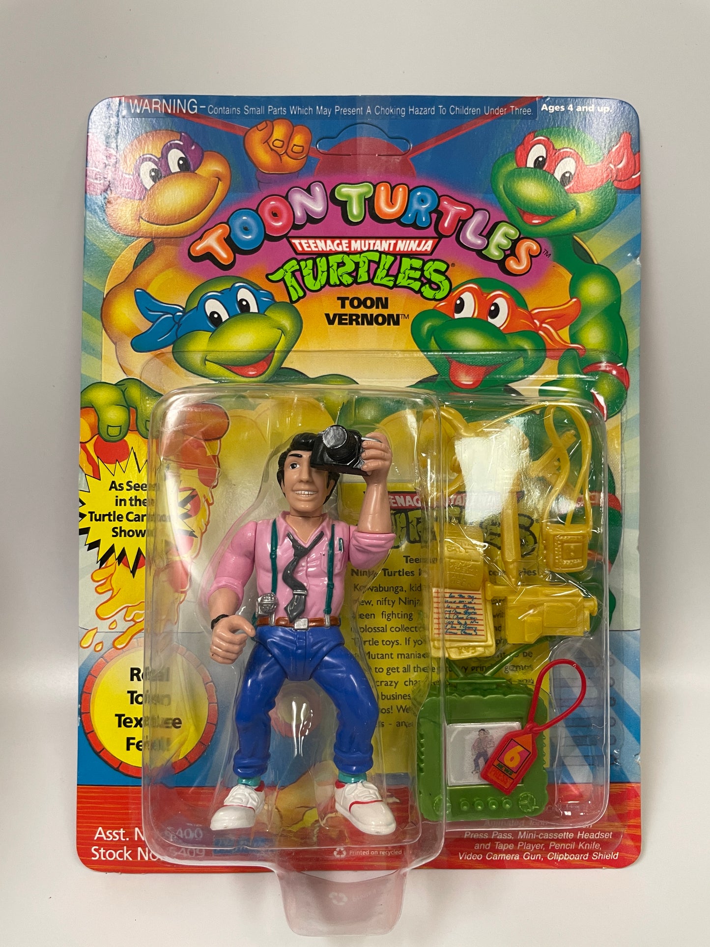 Teenage Mutant Ninja Turtles Toon Vernon Playmates 1992 Vintage