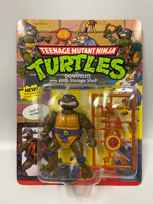 Teenage Mutant Ninja Turtles Donatello with Storage Shell Playmates 1990 Vintage