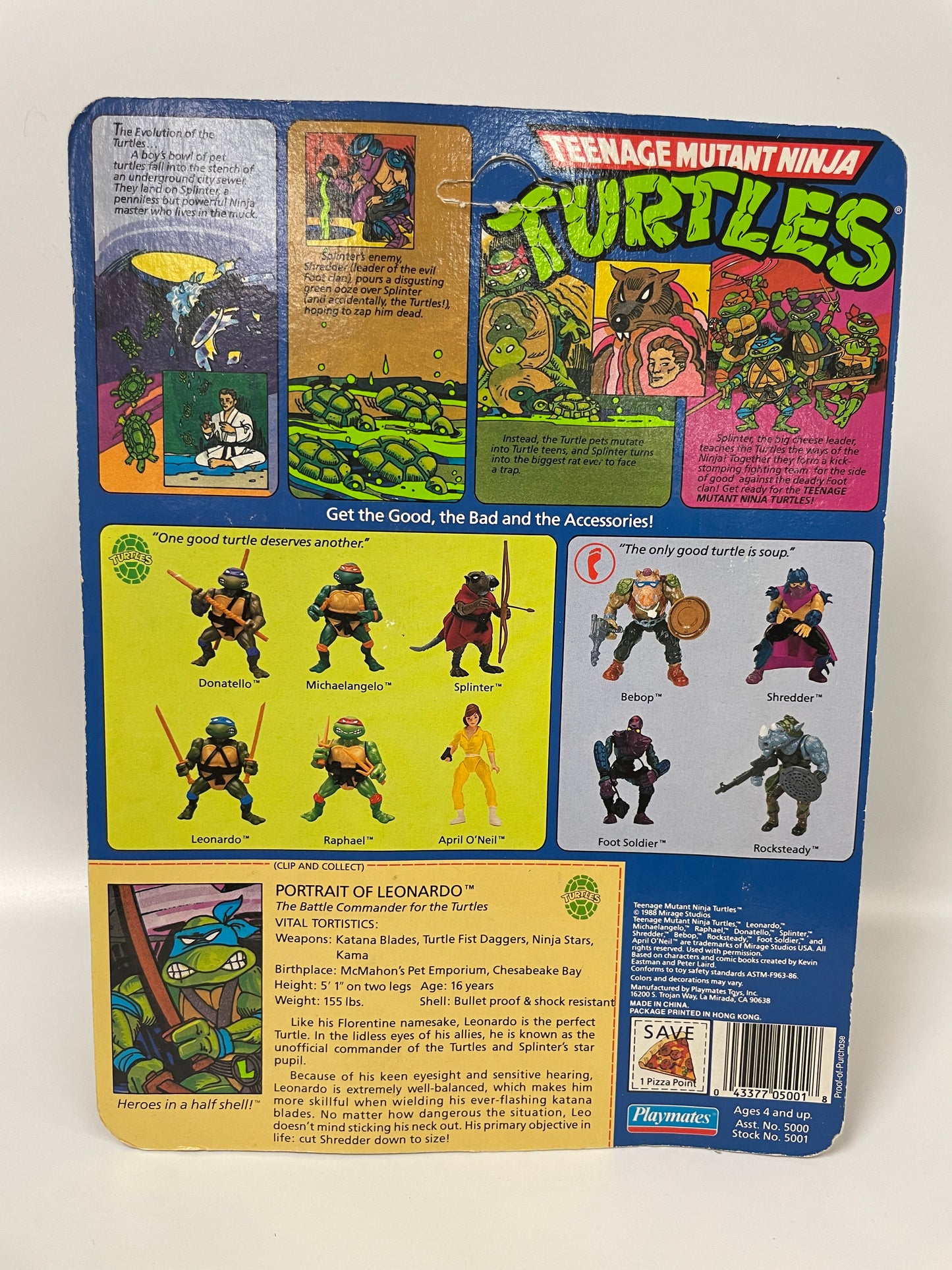 Teenage Mutant Ninja Turtles Leonardo Playmates 1988 Vintage