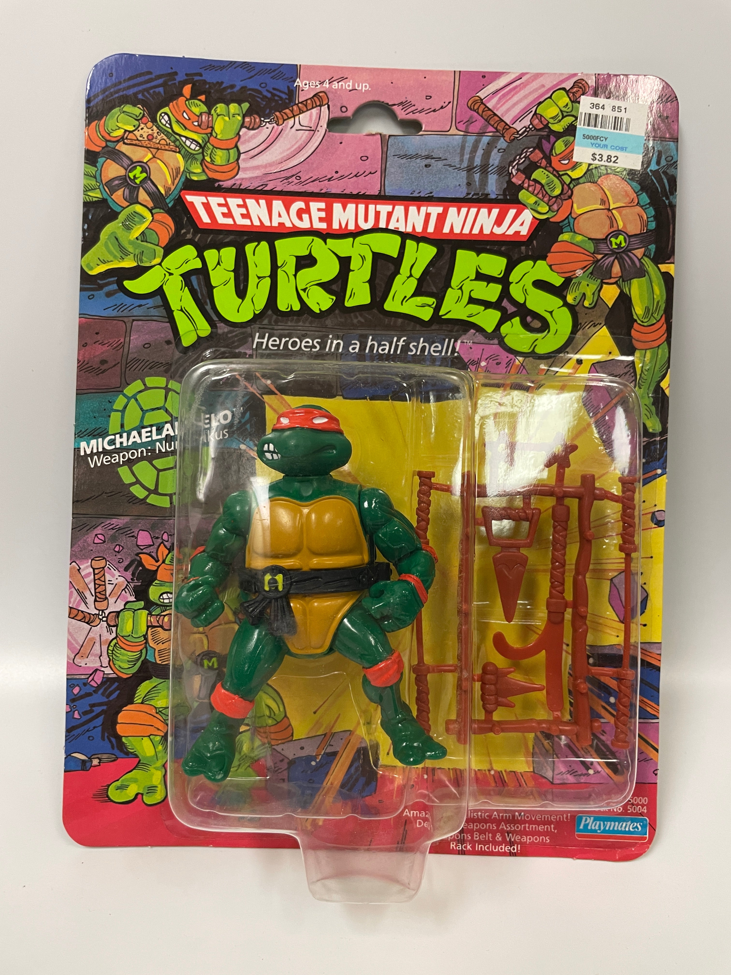 Teenage Mutant Ninja Turtles Michelangelo Playmates 1988 Vintage – Zapp ...