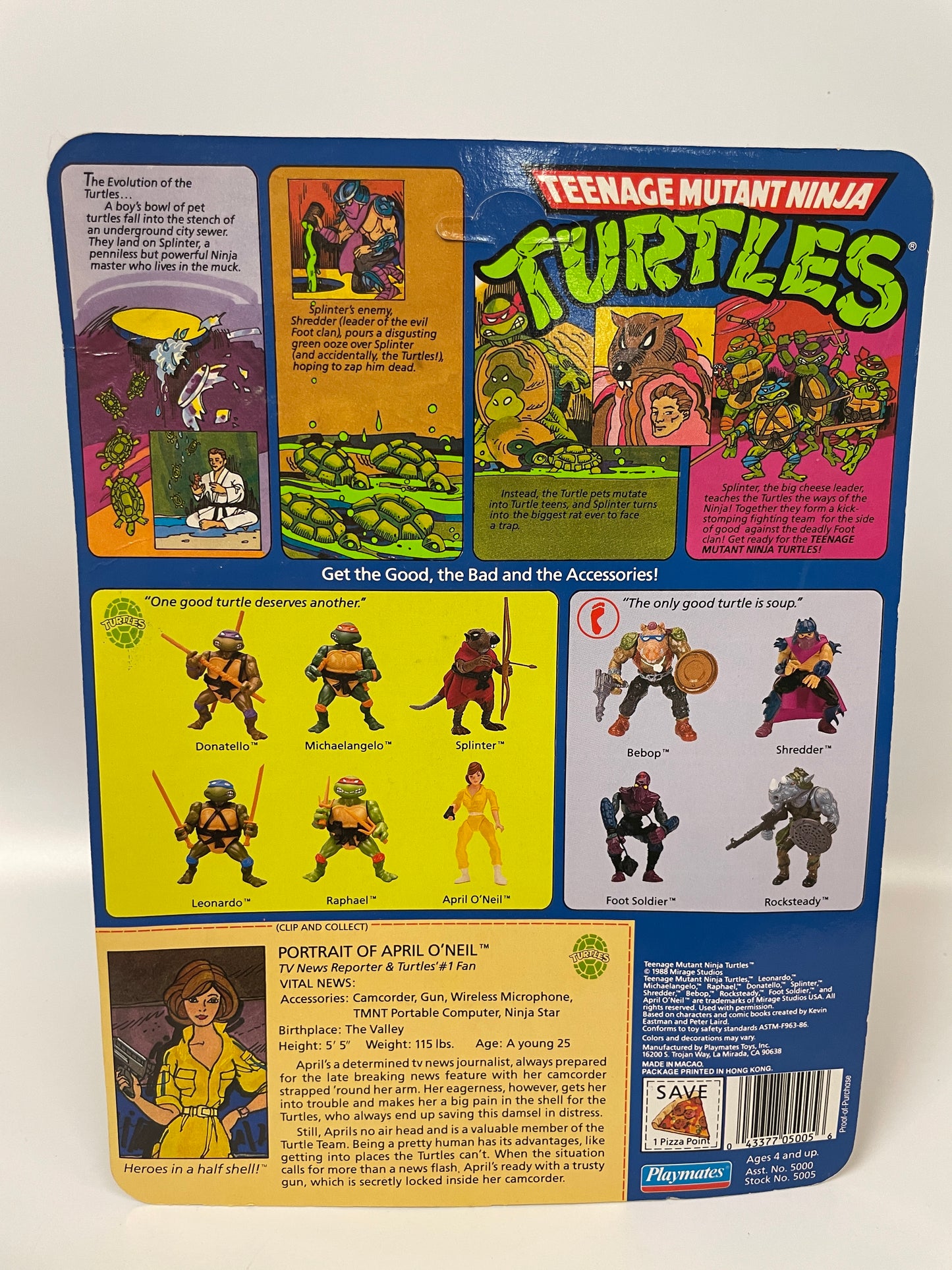 Teenage Mutant Ninja Turtles April O'Neil Playmates 1988 Vintage